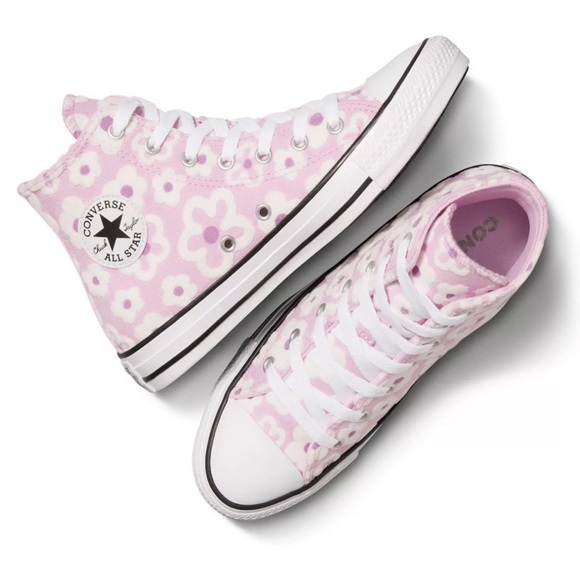 Converse Chuck Taylor All Star Big Kid Girl's Polka Doodle Platform Sneakers 6 - Picture 10 of 10